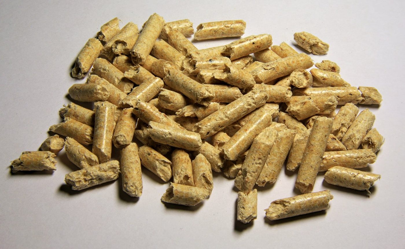 Wood pellets, illustrative product photo